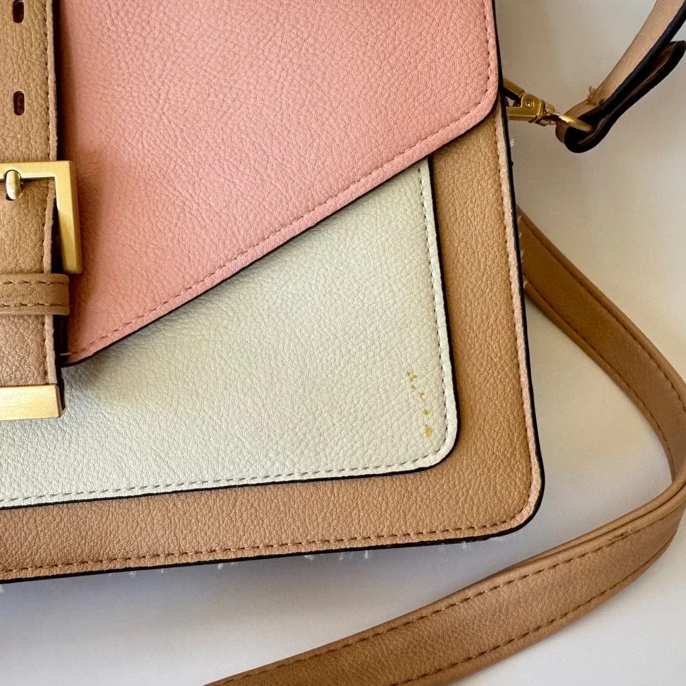 Colorblock Convertible Crossbody Bag‎ Purse Fashion Shoulder Flap Handbag